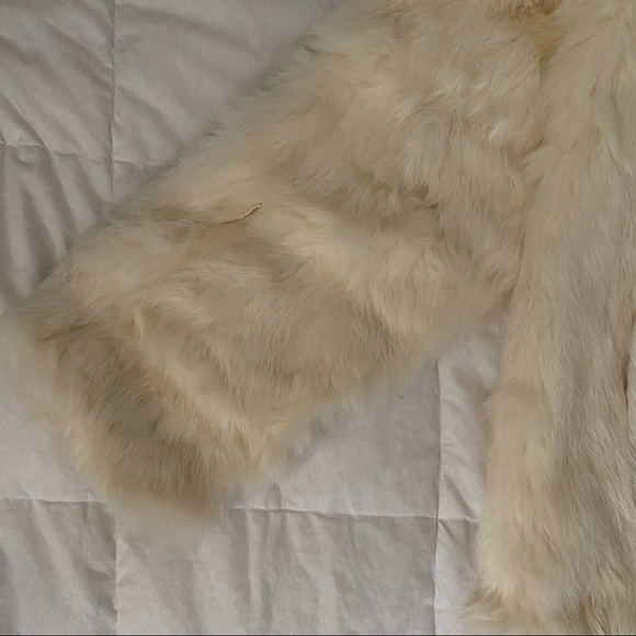 Vintage ivory real fur coat - Picture 3 of 9